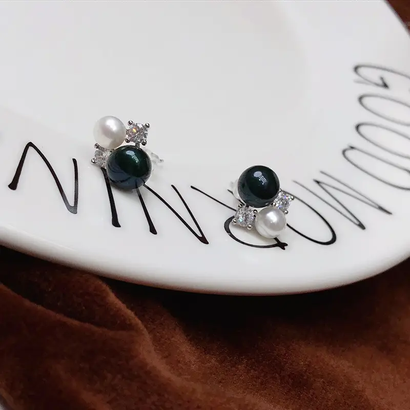 Pearl Earrings for Women with Crystal Accents - Image 5