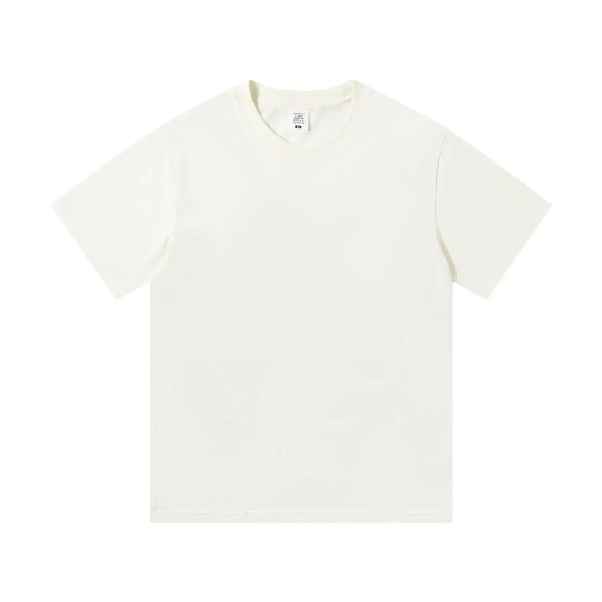 Men's 2024 Cotton Round Neck T-Shirt White - Image 28
