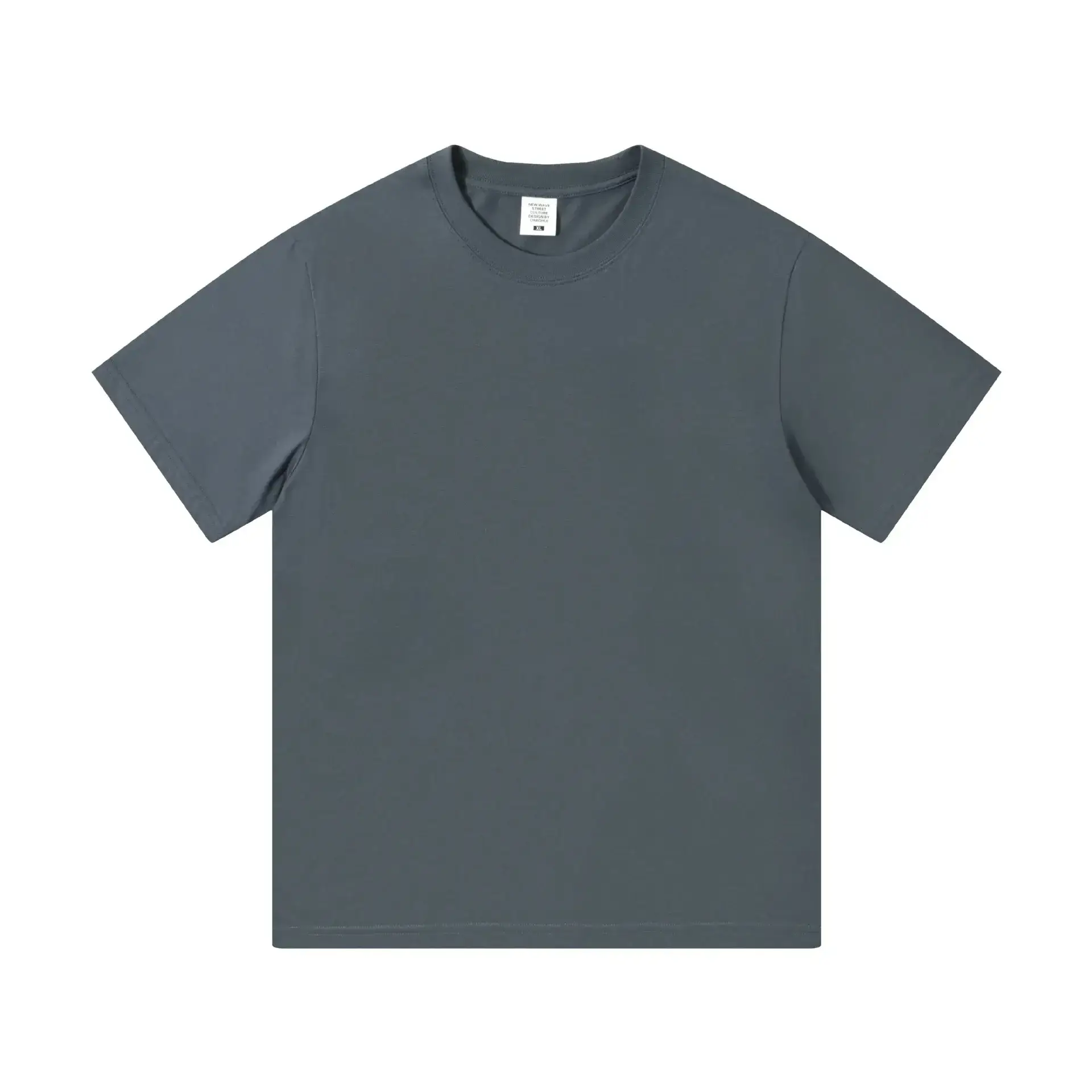 Men's 2024 Cotton Round Neck T-Shirt White - Image 4
