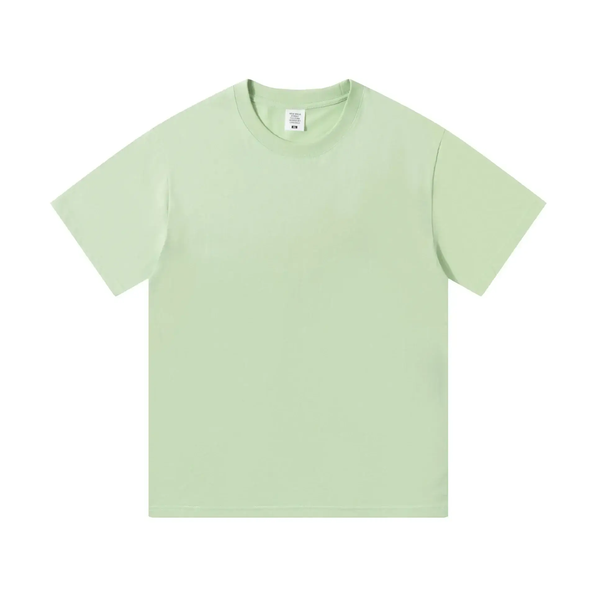 Men's 2024 Cotton Round Neck T-Shirt White - Image 65