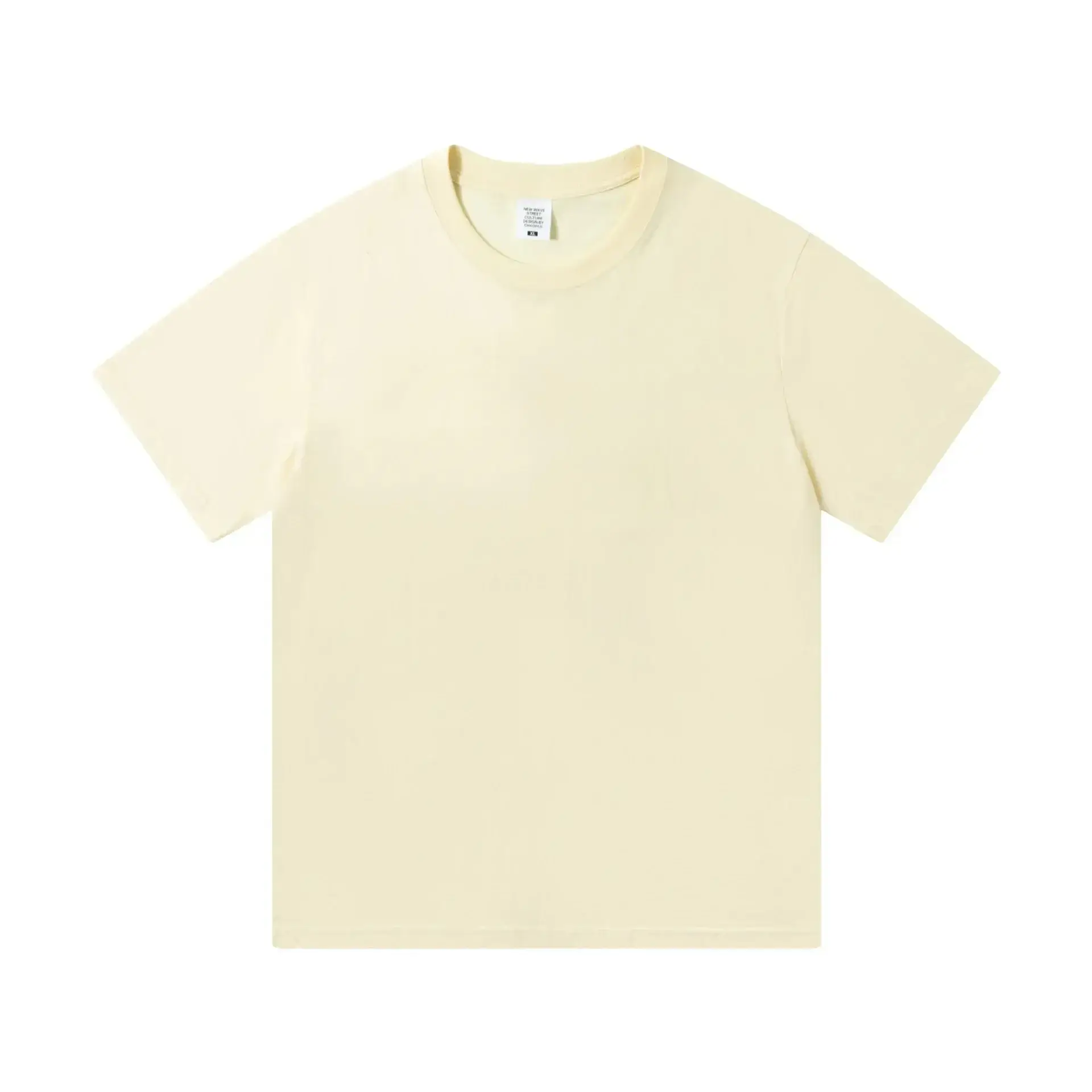 Men's 2024 Cotton Round Neck T-Shirt White - Image 74