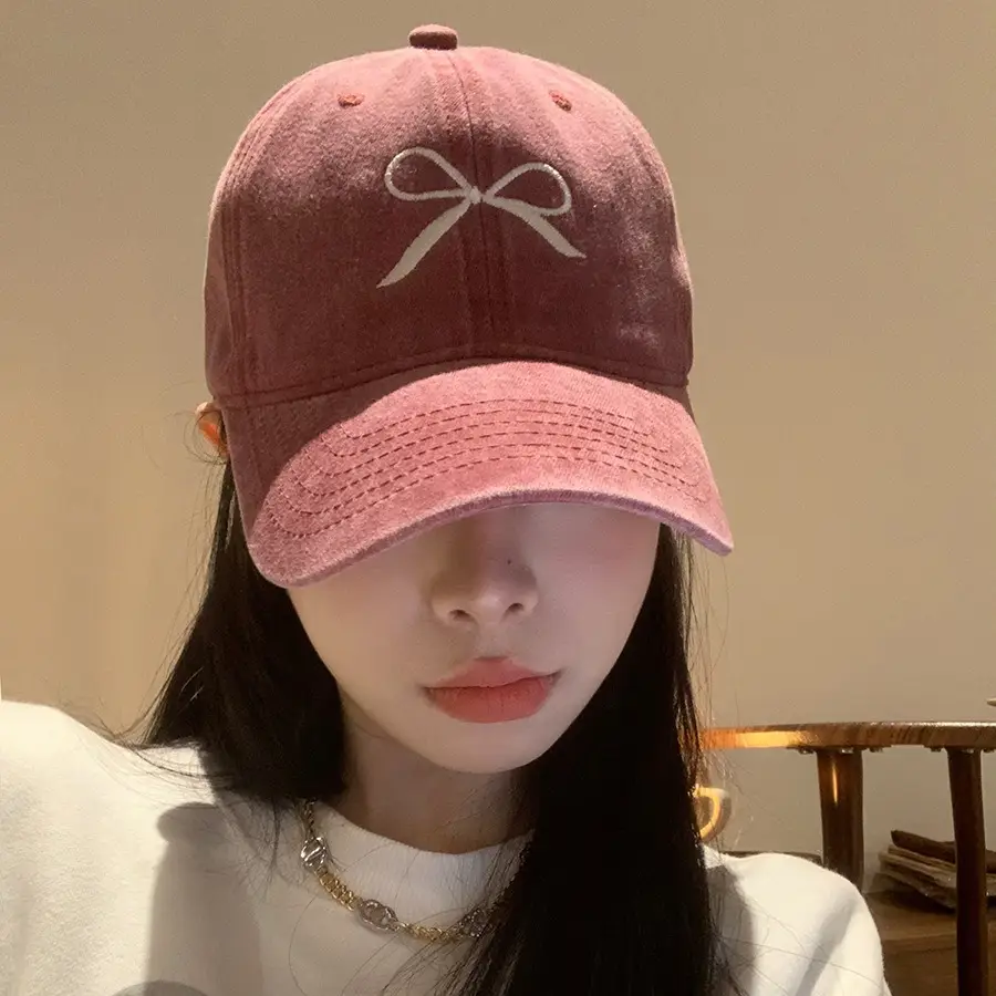 Bowknot Embroidered Women's Baseball Cap 2026 - Image 8