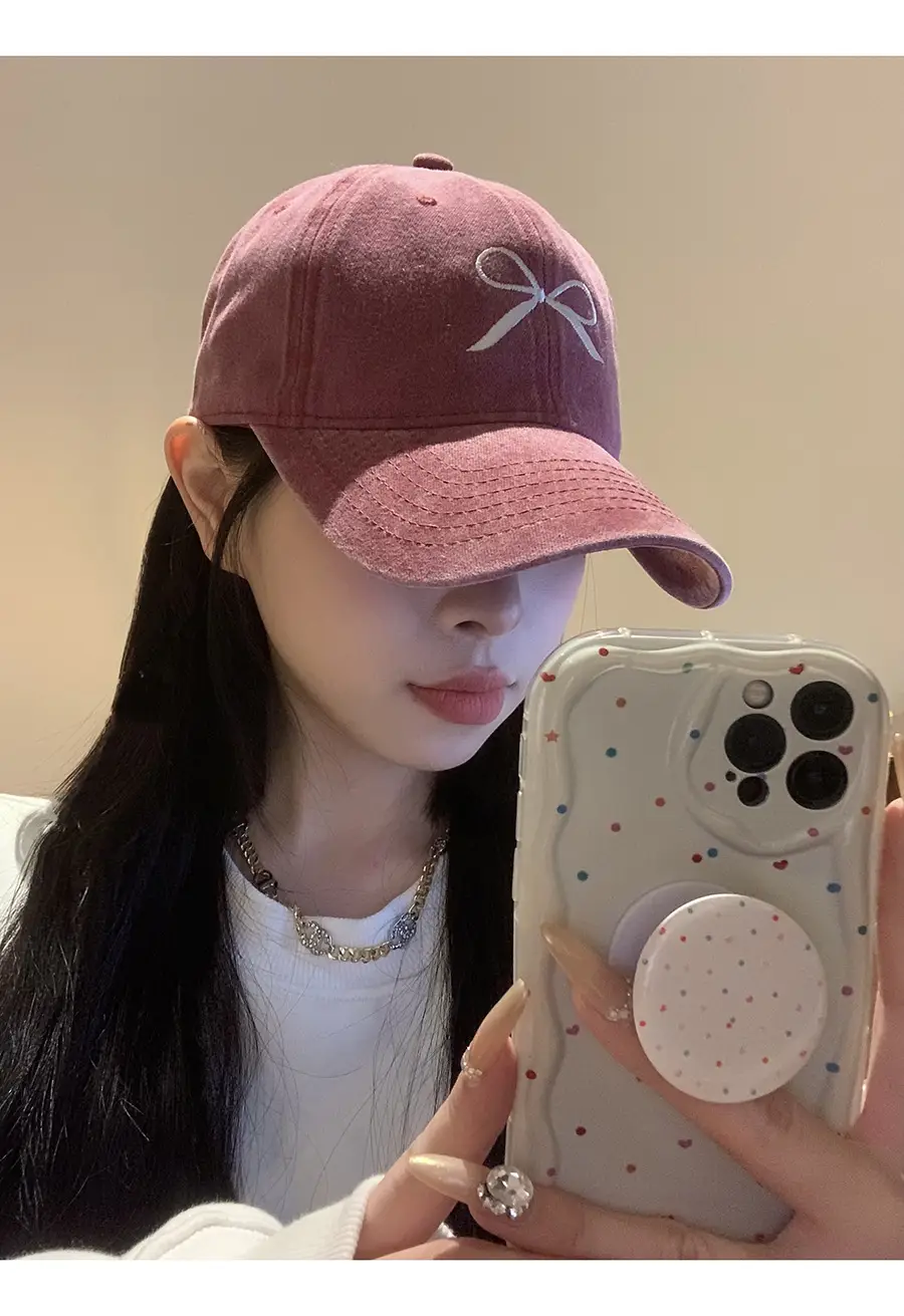 Bowknot Embroidered Women's Baseball Cap 2026 — feature 11