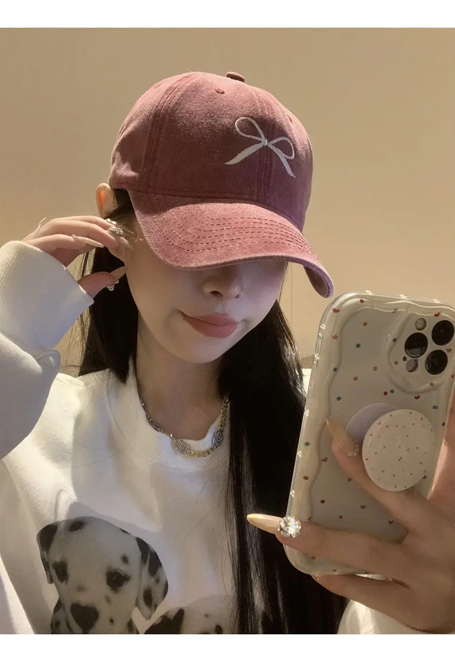 Bowknot Embroidered Women's Baseball Cap 2026 — feature 12