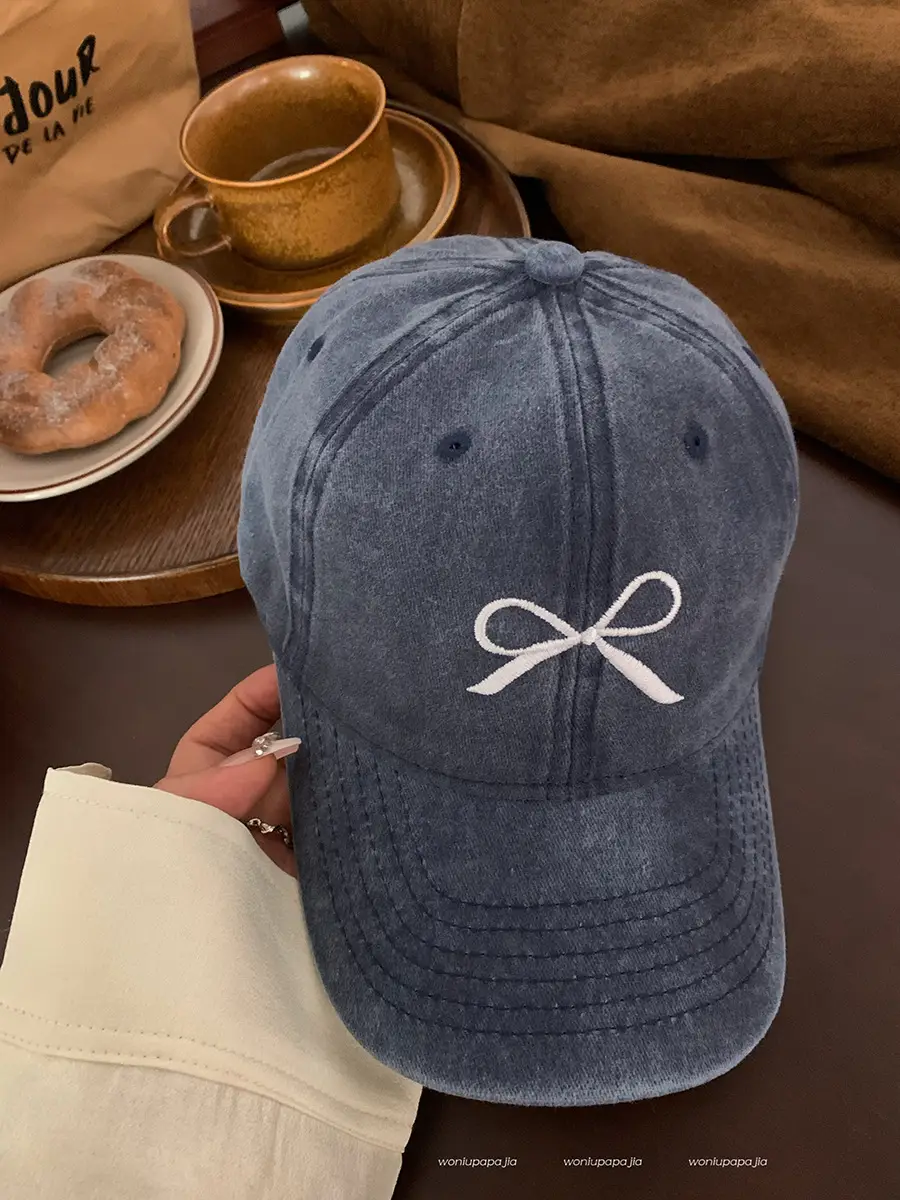 Bowknot Embroidered Women's Baseball Cap 2026 - Image 2