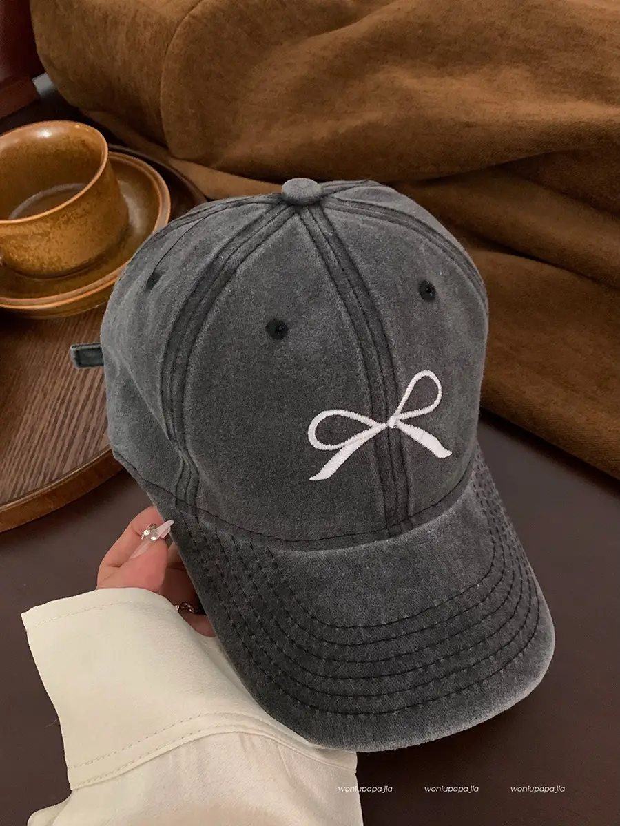 Bowknot Embroidered Women's Baseball Cap 2026 - Image 3