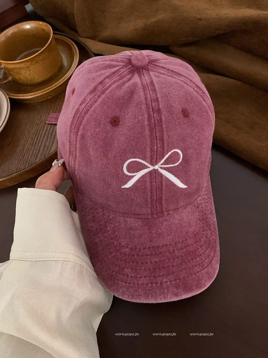 Bowknot Embroidered Women's Baseball Cap 2026 - Image 4