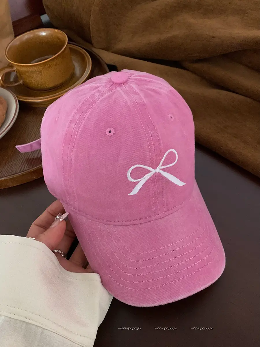 Bowknot Embroidered Women's Baseball Cap 2026 - Image 5