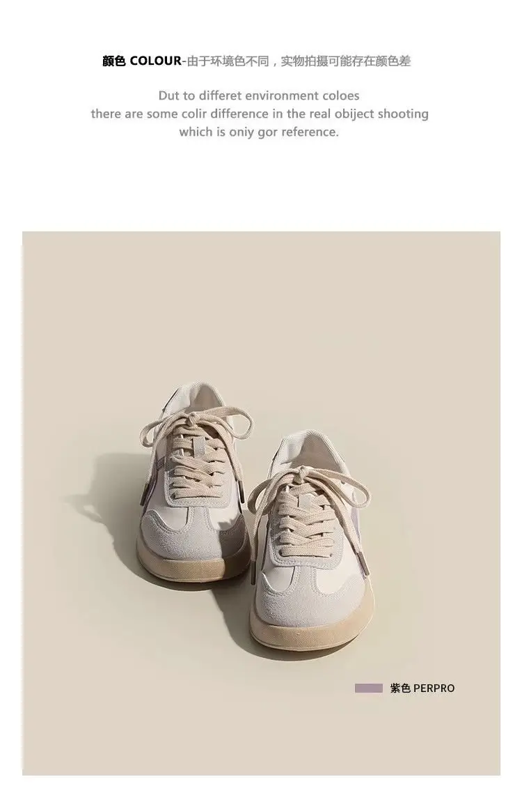 German training shoes 2024 spring new small white shoes women's retro all-match flat sports casual sneakers single-layer shoes women's — feature 4
