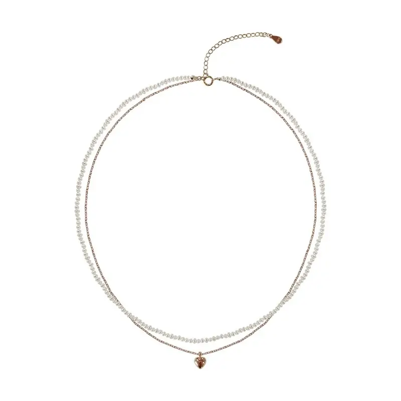 Silver Pearl Heart Necklace for Women, Niche Design, Light Luxury - Image 6