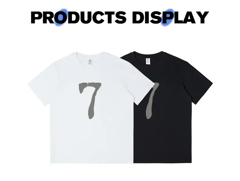 Men 7 Digital Print T-Shirt 230g Cotton Black Grey — feature 7