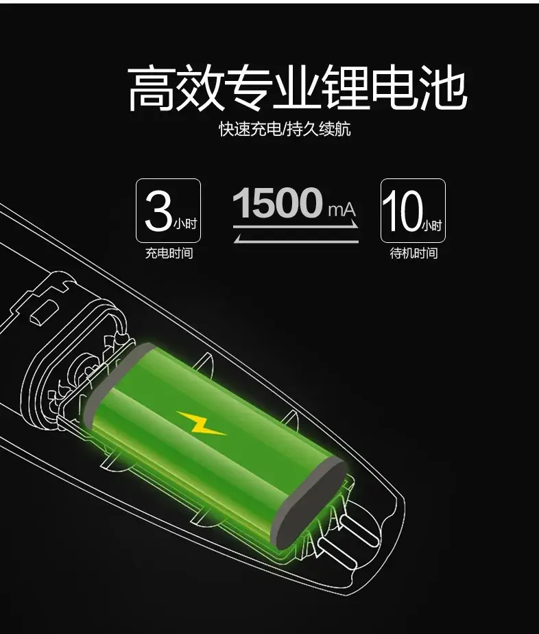 Professional Electric Hair Clipper with Oil Head for Carving Razor — feature 12