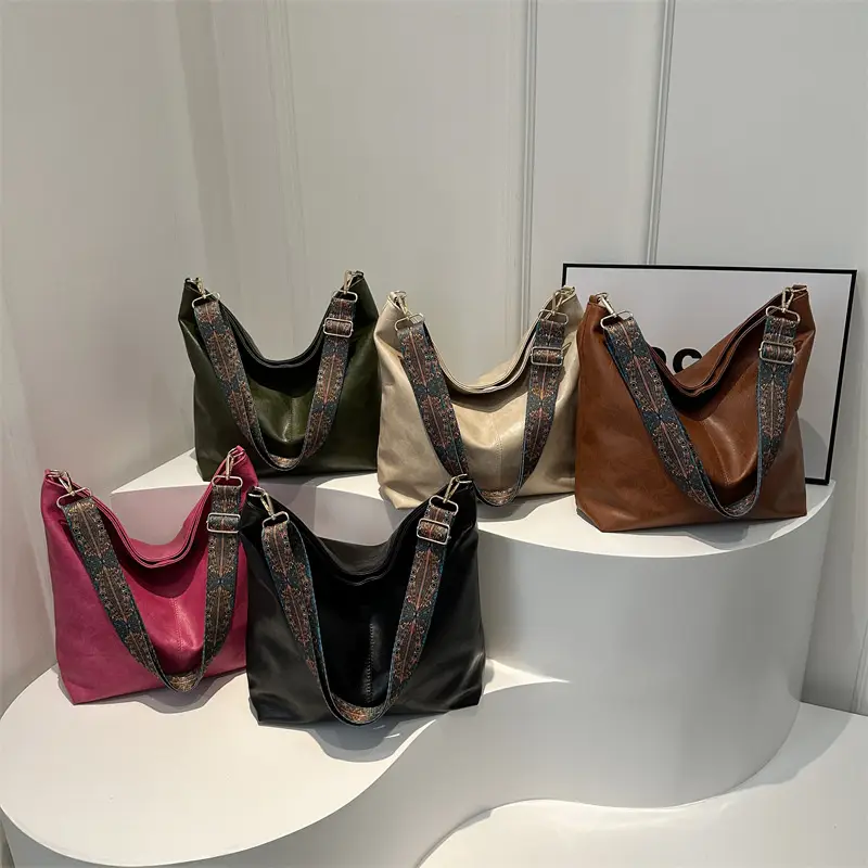 Pink Large Capacity Women's Shoulder Crossbody Bag - Image 9