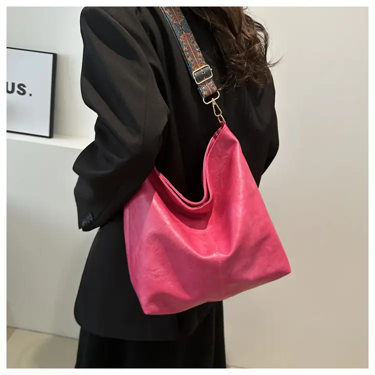Pink Large Capacity Women's Shoulder Crossbody Bag — feature 13
