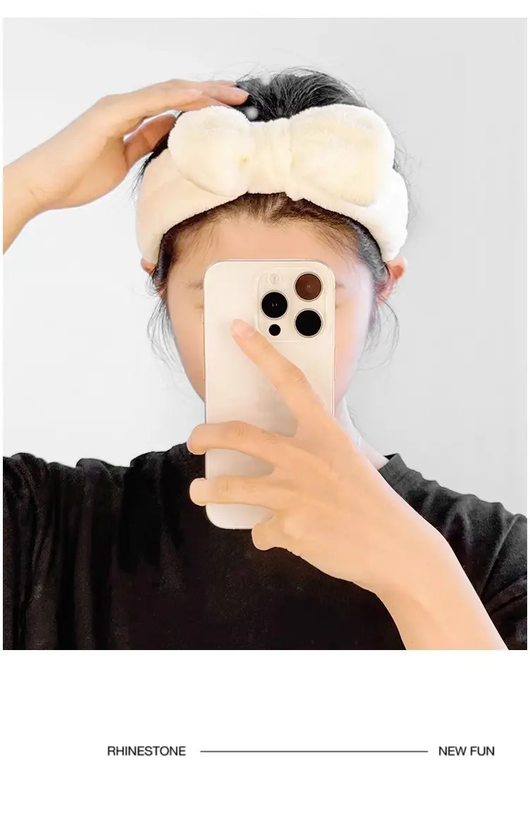 White Washable Hair Band Wrist Band 11x5cm 3-Piece Set — feature 5