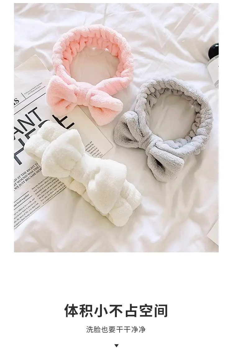 White Washable Hair Band Wrist Band 11x5cm 3-Piece Set — feature 6