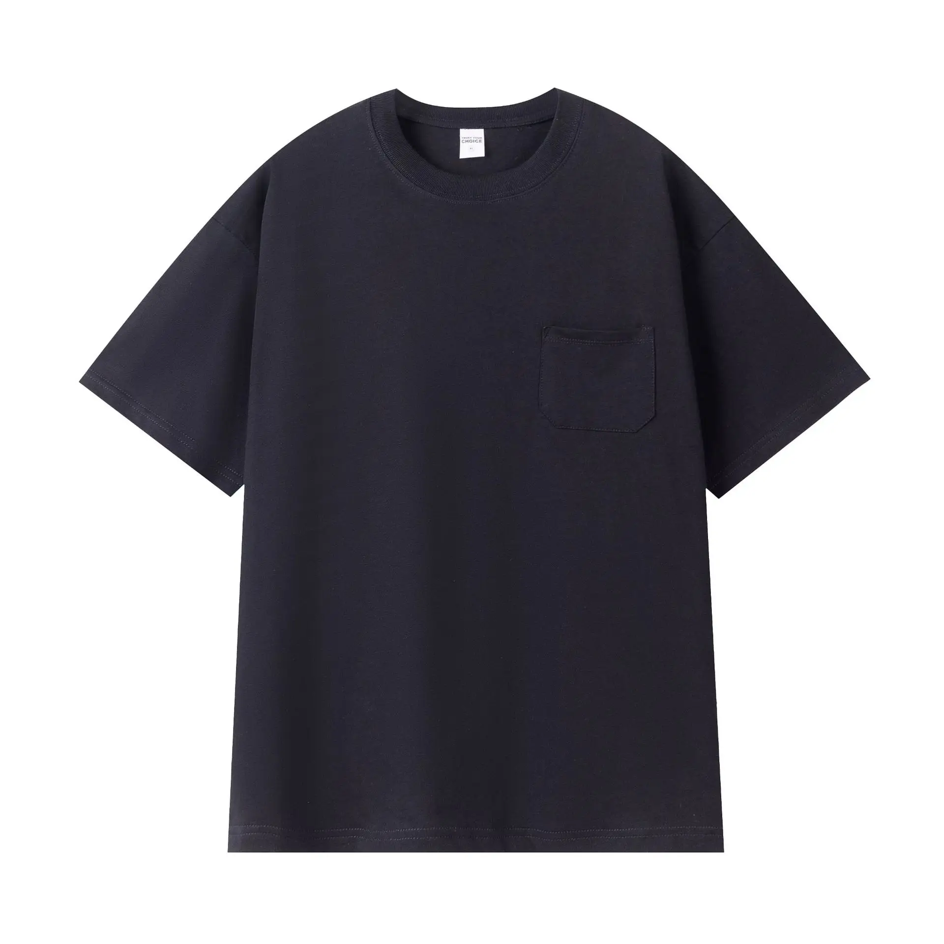 Men Navy Cotton T-Shirt 240g Loose Fit - Image 10