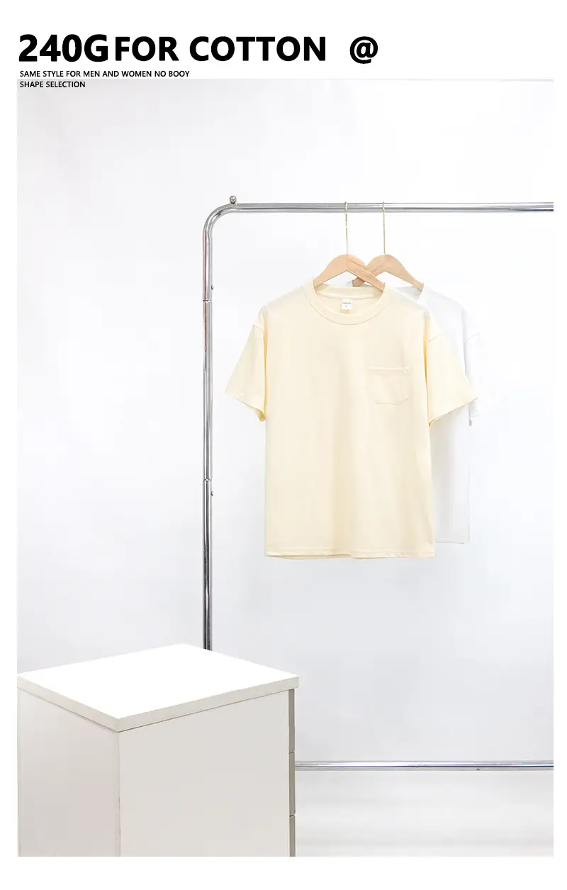 Men Navy Cotton T-Shirt 240g Loose Fit — feature 6