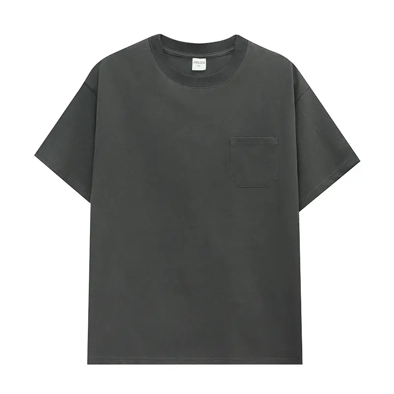 Men Navy Cotton T-Shirt 240g Loose Fit - Image 4