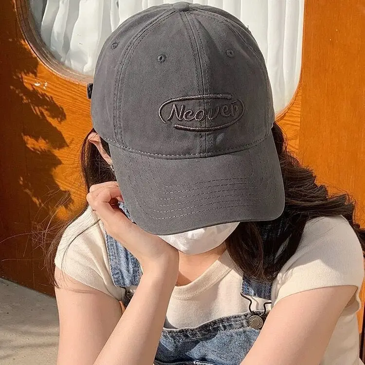 Black Letter Embroidered Baseball Cap for Women - Image 10