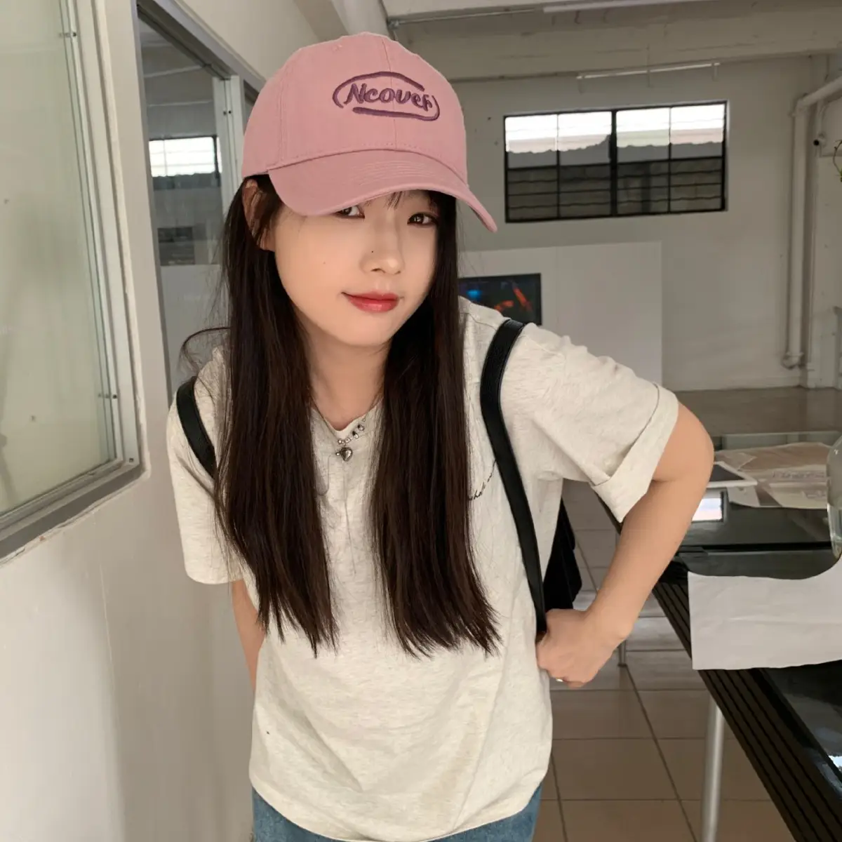 Black Letter Embroidered Baseball Cap for Women - Image 12