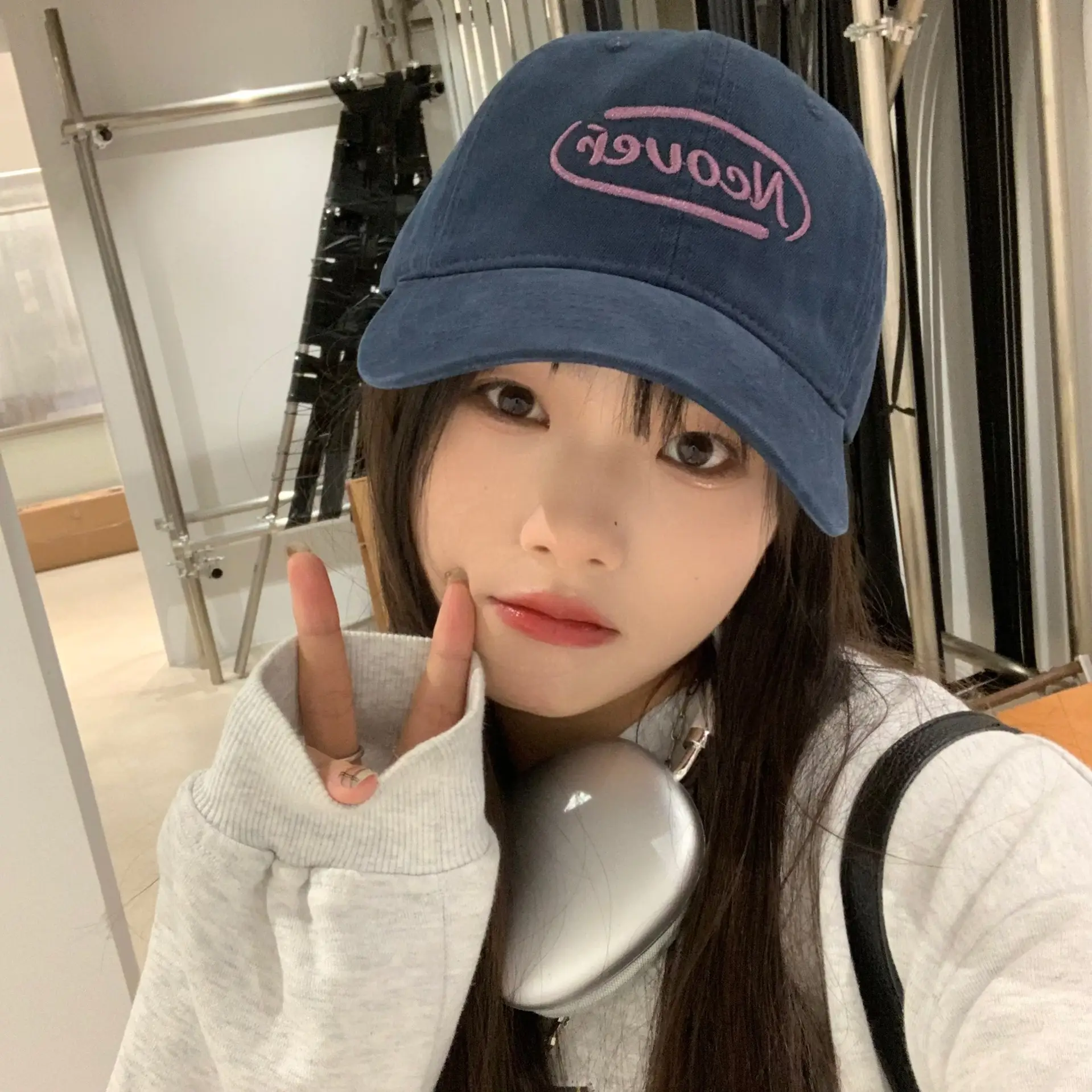 Black Letter Embroidered Baseball Cap for Women — feature 10