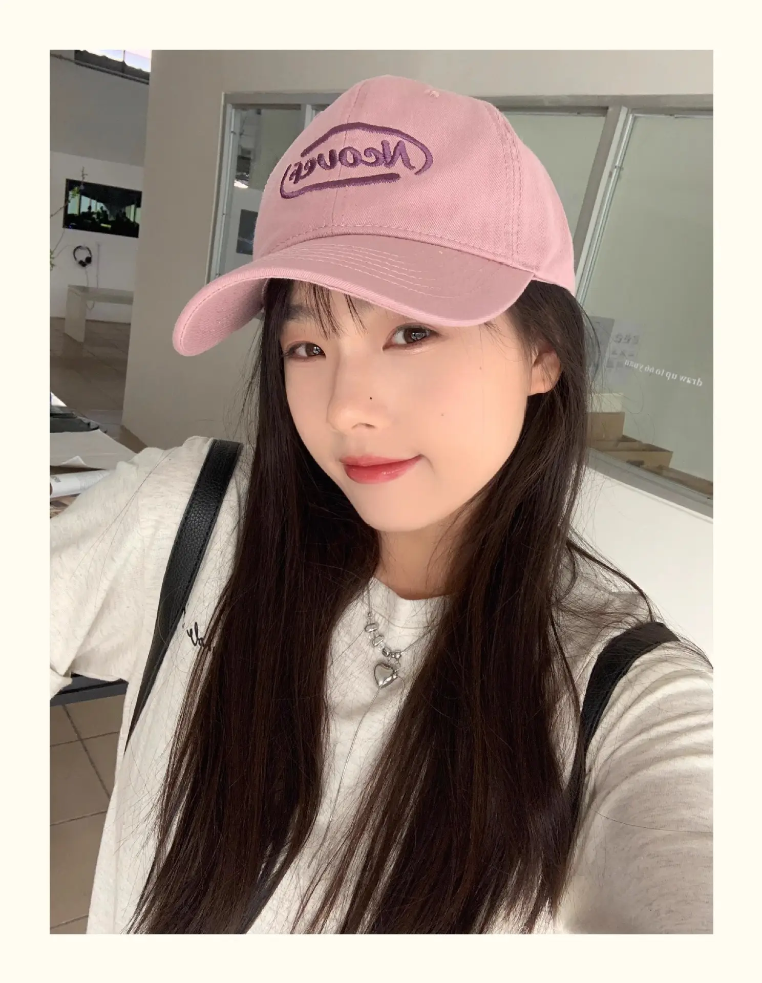 Black Letter Embroidered Baseball Cap for Women — feature 15