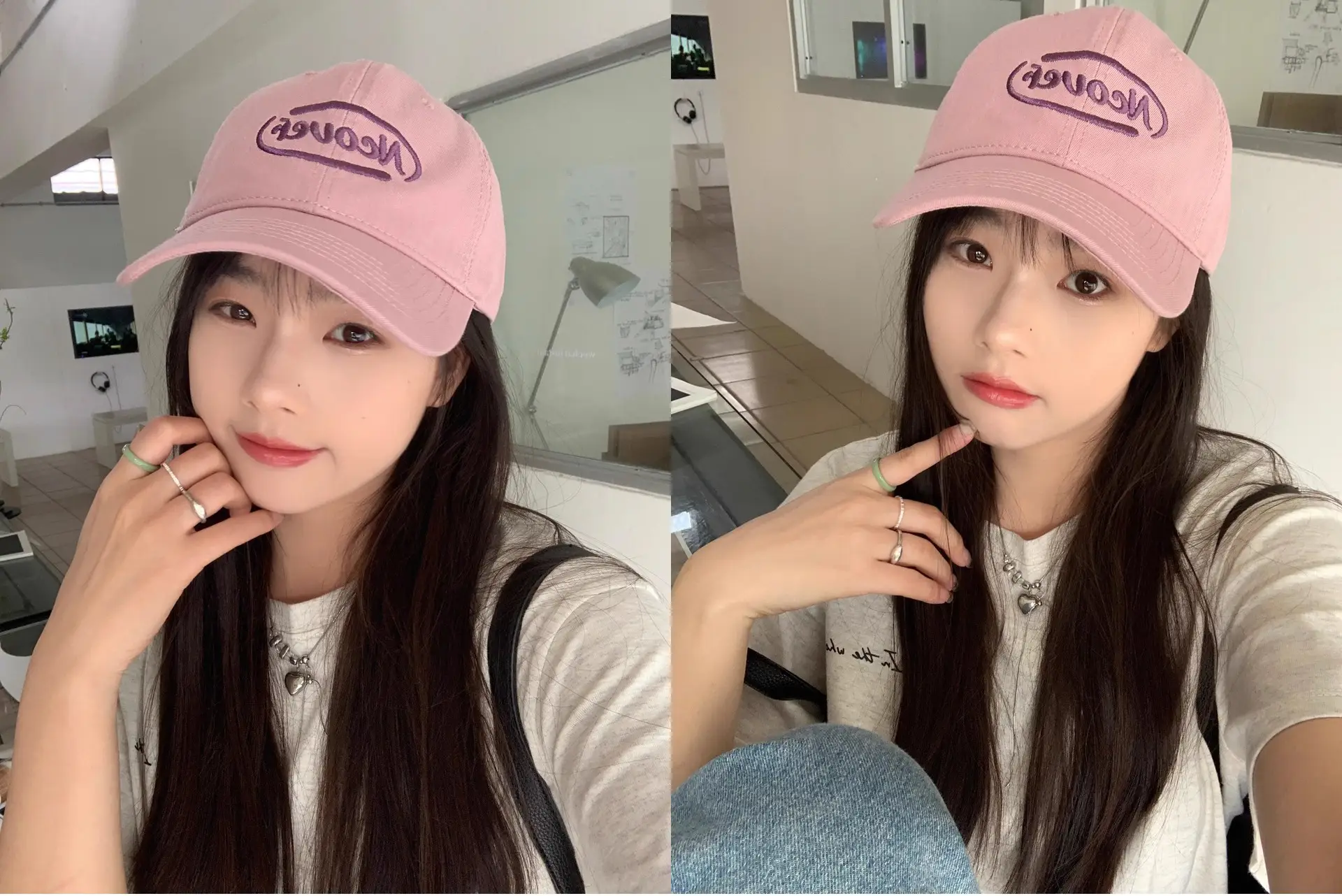 Black Letter Embroidered Baseball Cap for Women — feature 16