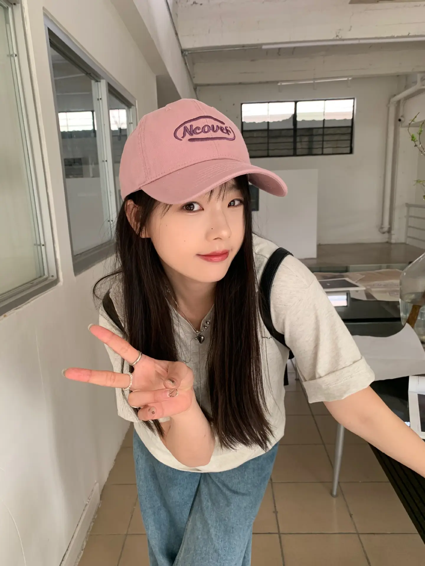 Black Letter Embroidered Baseball Cap for Women — feature 17