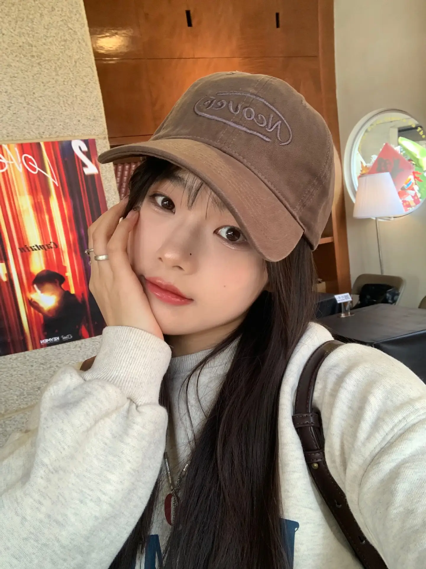 Black Letter Embroidered Baseball Cap for Women — feature 19