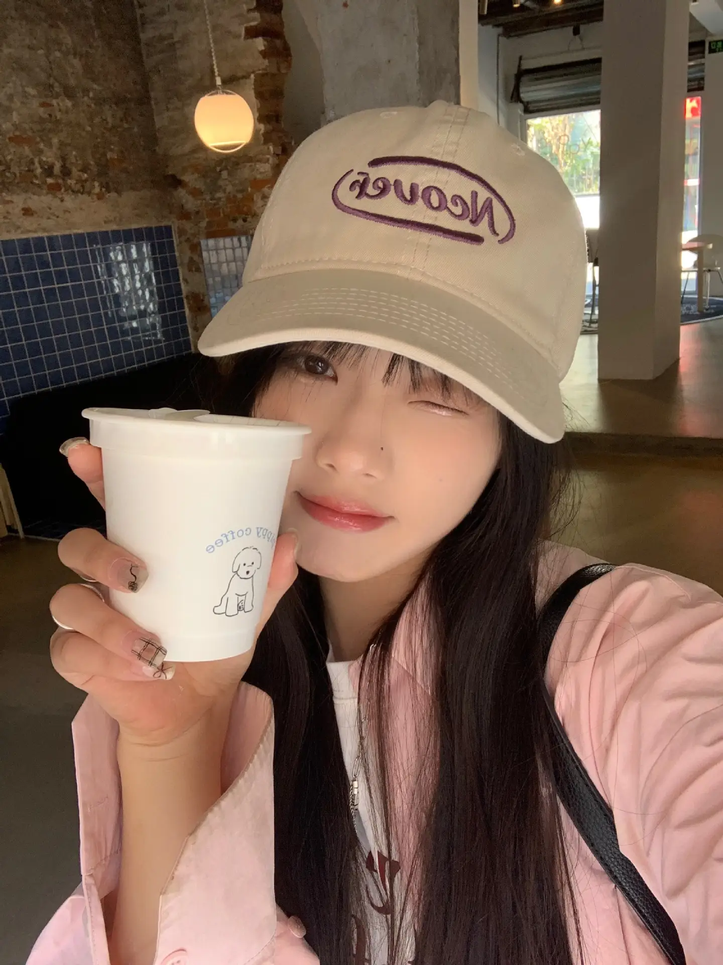 Black Letter Embroidered Baseball Cap for Women — feature 4