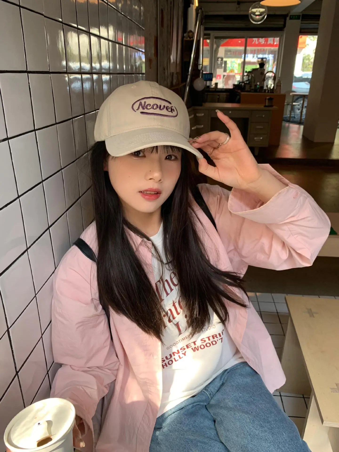 Black Letter Embroidered Baseball Cap for Women — feature 8