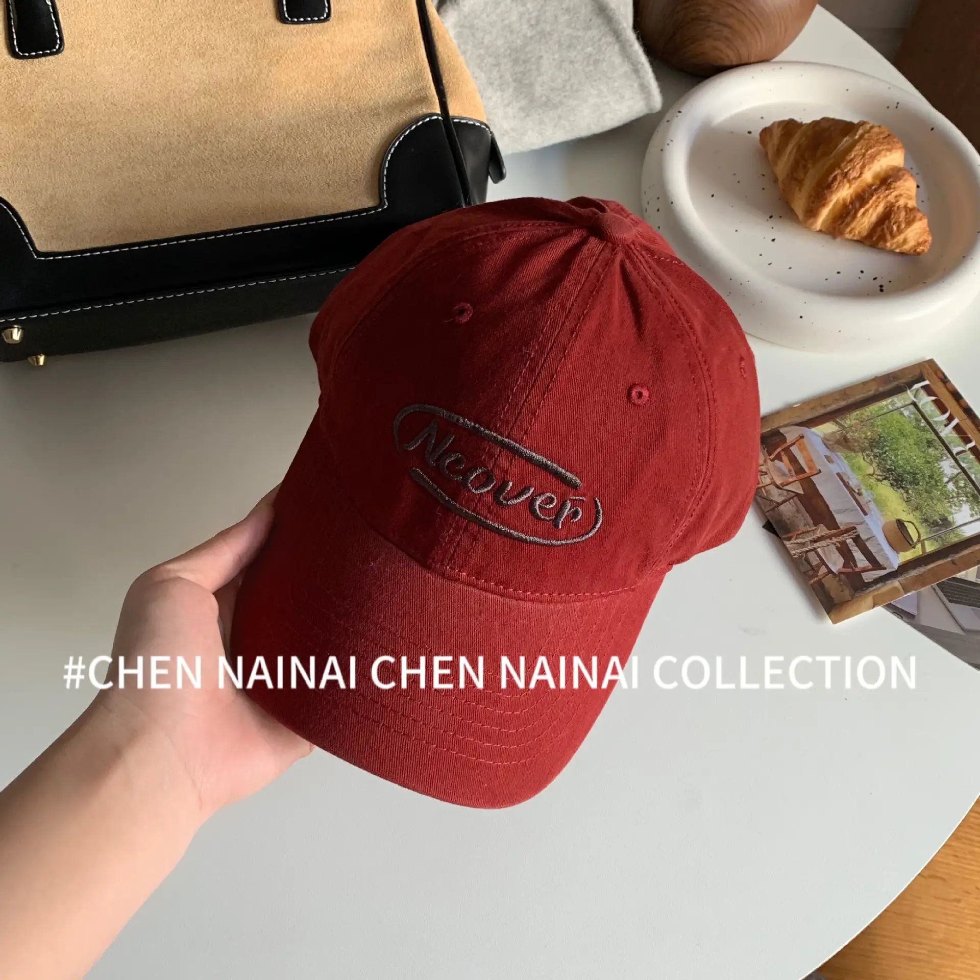 Black Letter Embroidered Baseball Cap for Women - Image 5
