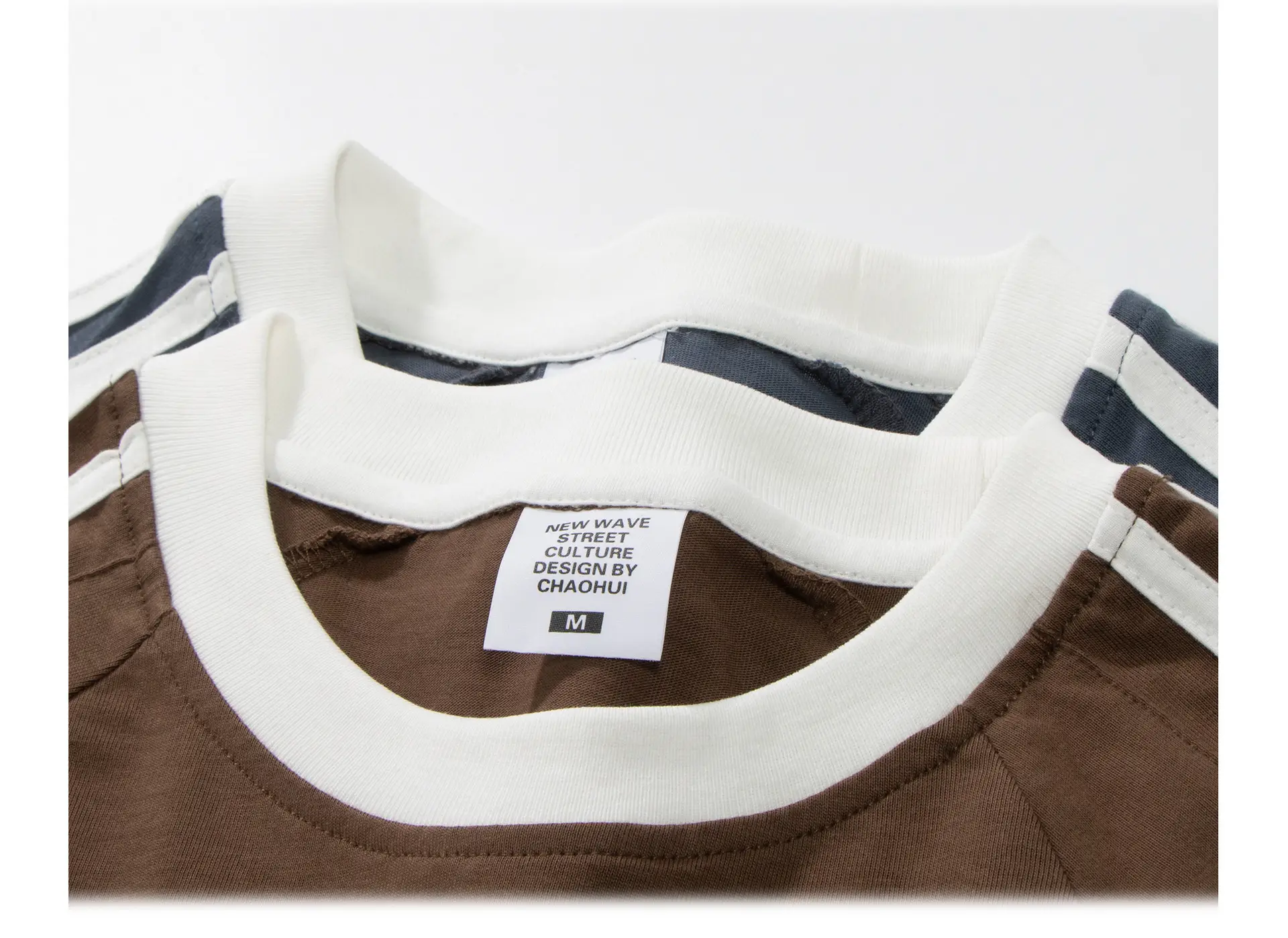Brown 3-Stripe Drop Shoulder T-Shirt 2024 Cool Cotton — feature 13