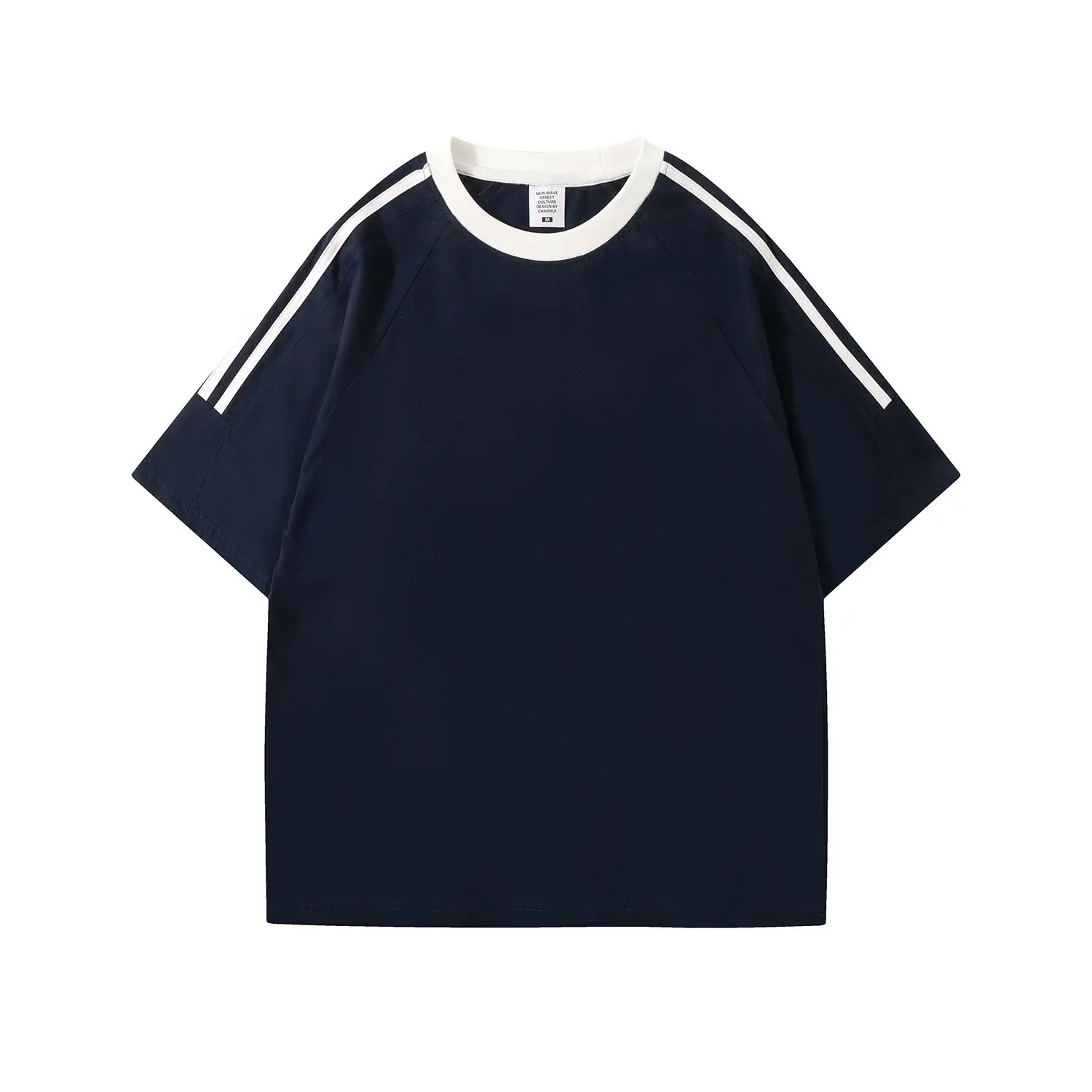 Brown 3-Stripe Drop Shoulder T-Shirt 2024 Cool Cotton - Image 3