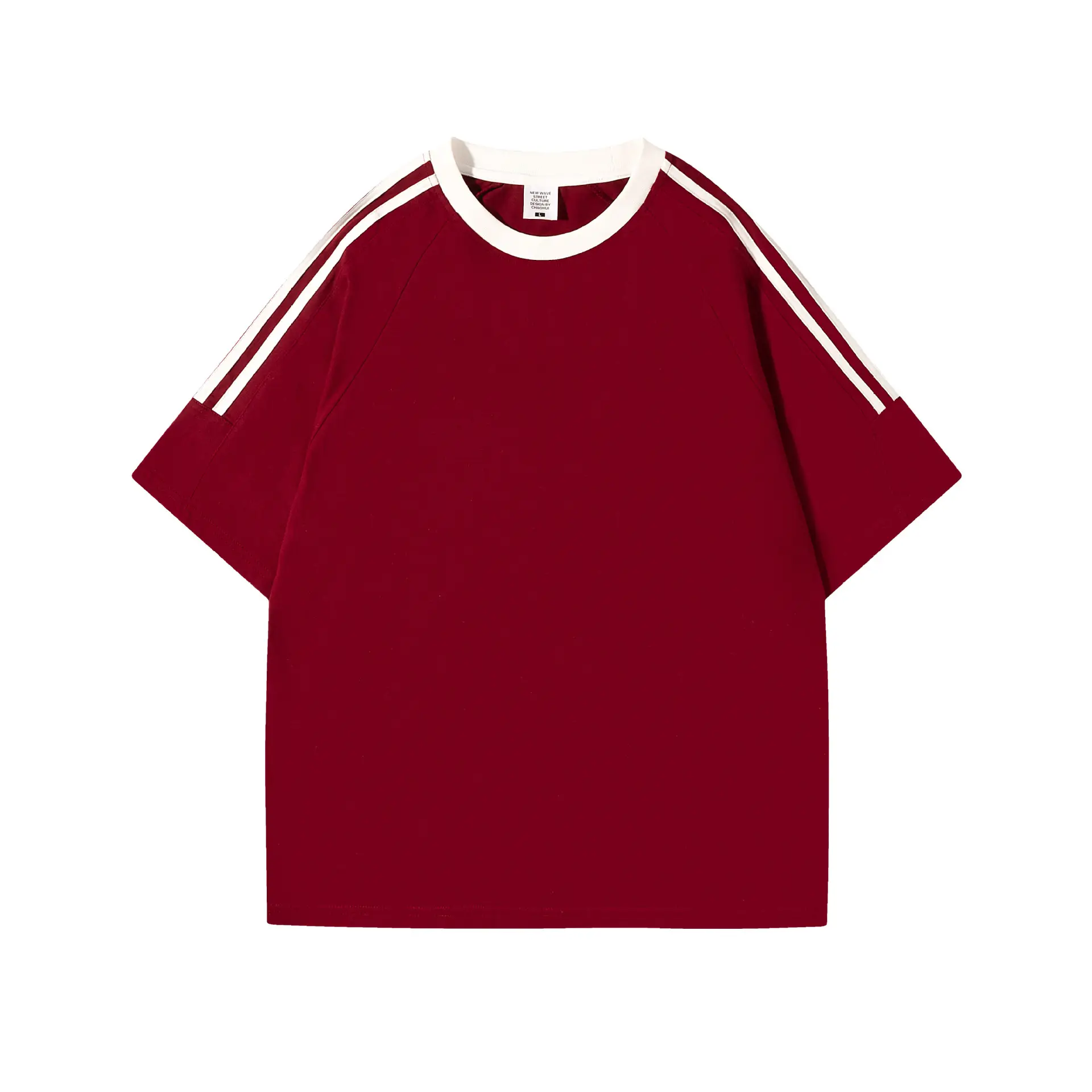 Brown 3-Stripe Drop Shoulder T-Shirt 2024 Cool Cotton - Image 4