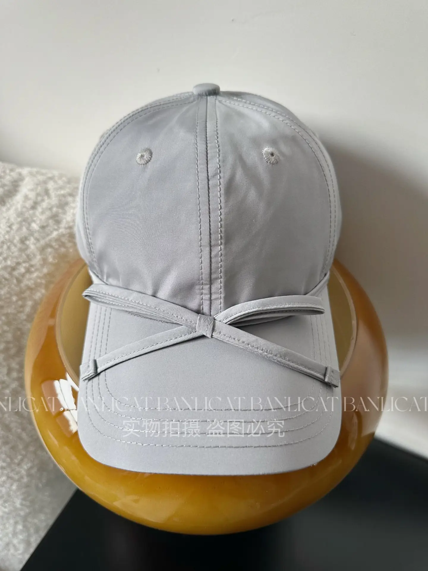 Women's Black Sweet Bow Baseball Cap Wide Brim Sunshade — feature 17