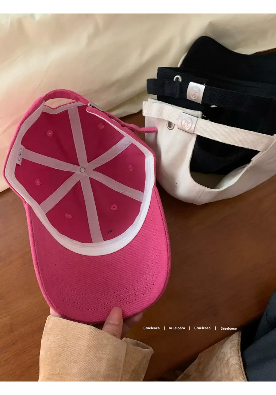 Cute Bow Baseball Caps for Girls Pink White Black — feature 5