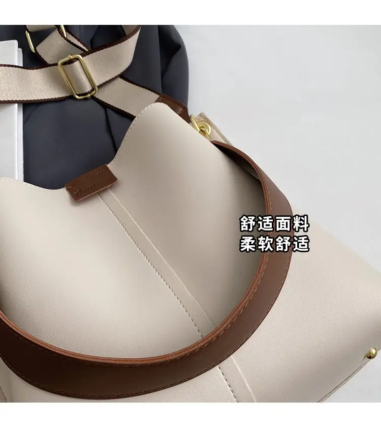 Women's Large Capacity Shoulder Messenger Bag Brown Leather — feature 5