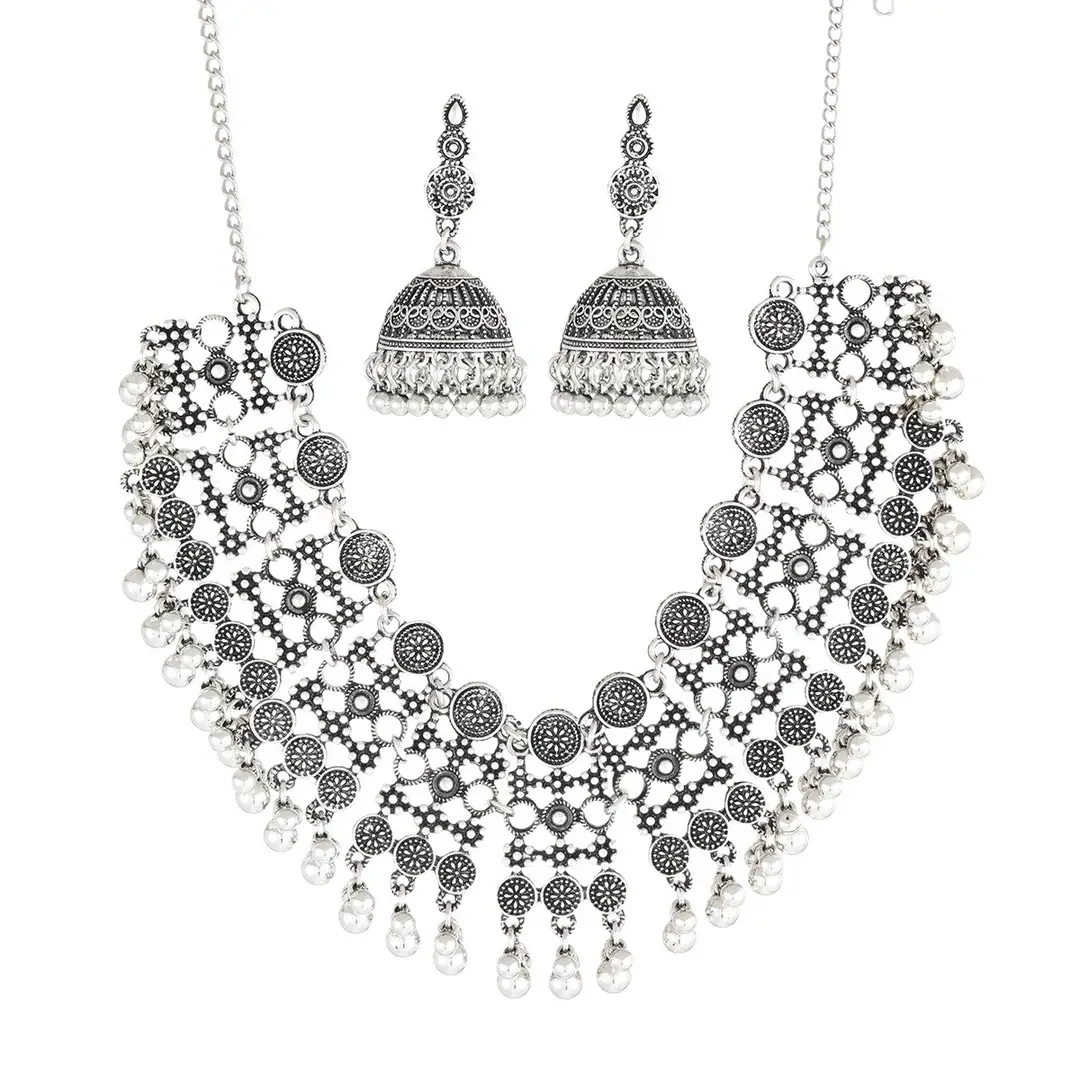European and American Retro Exaggerated Stylish Earrings Ethnic Style Bohemian Temperament Necklace Earrings for Women Lightweight