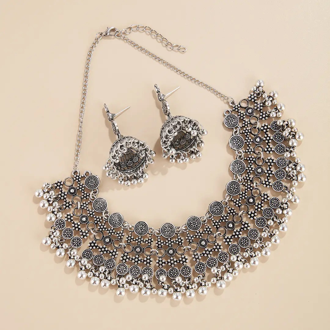 European and American Retro Exaggerated Stylish Earrings Ethnic Style Bohemian Temperament Necklace Earrings for Women Lightweight — feature 6