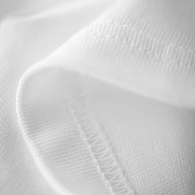 Men's White Cotton T-Shirt with Pocket & Logo — feature 10