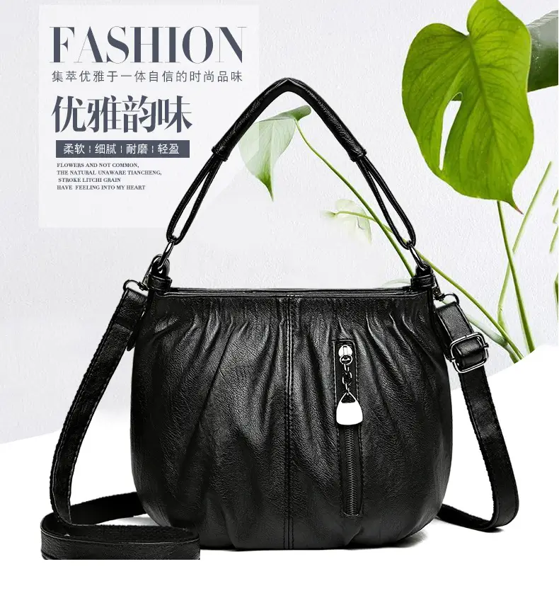 Brown Leather Crossbody Bag with Detachable Strap — feature 6