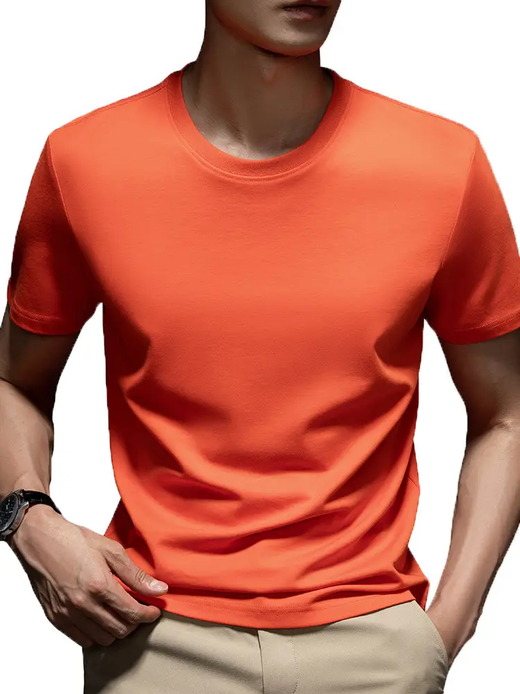 Men Black Cotton Crewneck T-Shirt High Density - Image 9