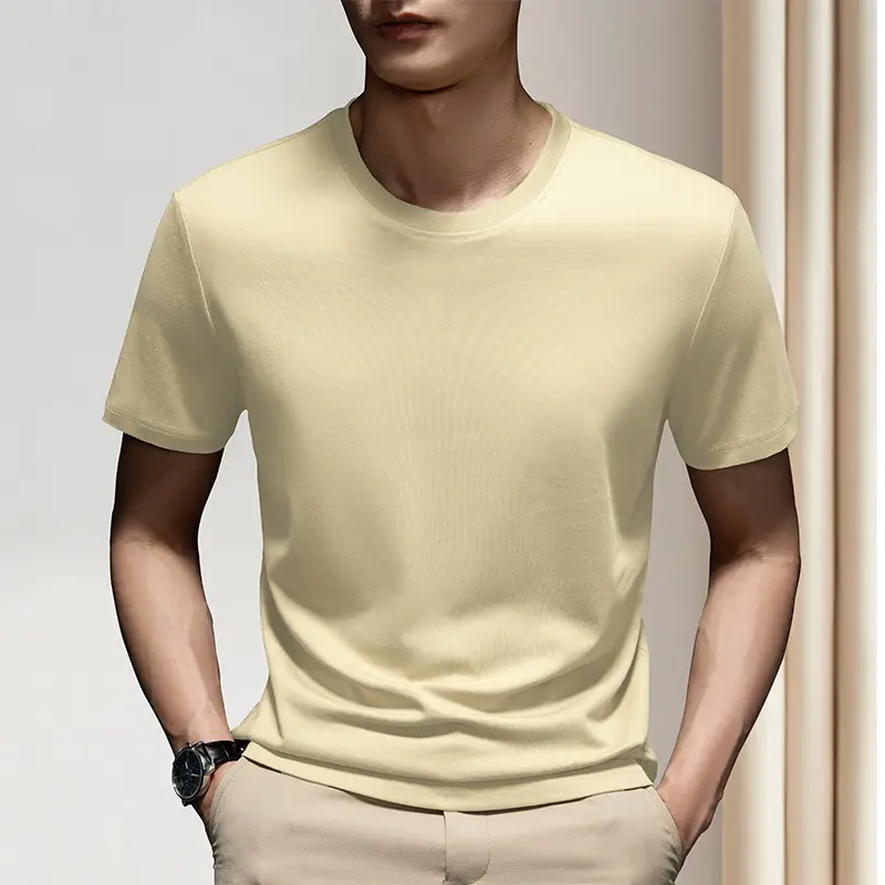 Men Black Cotton Crewneck T-Shirt High Density - Image 3