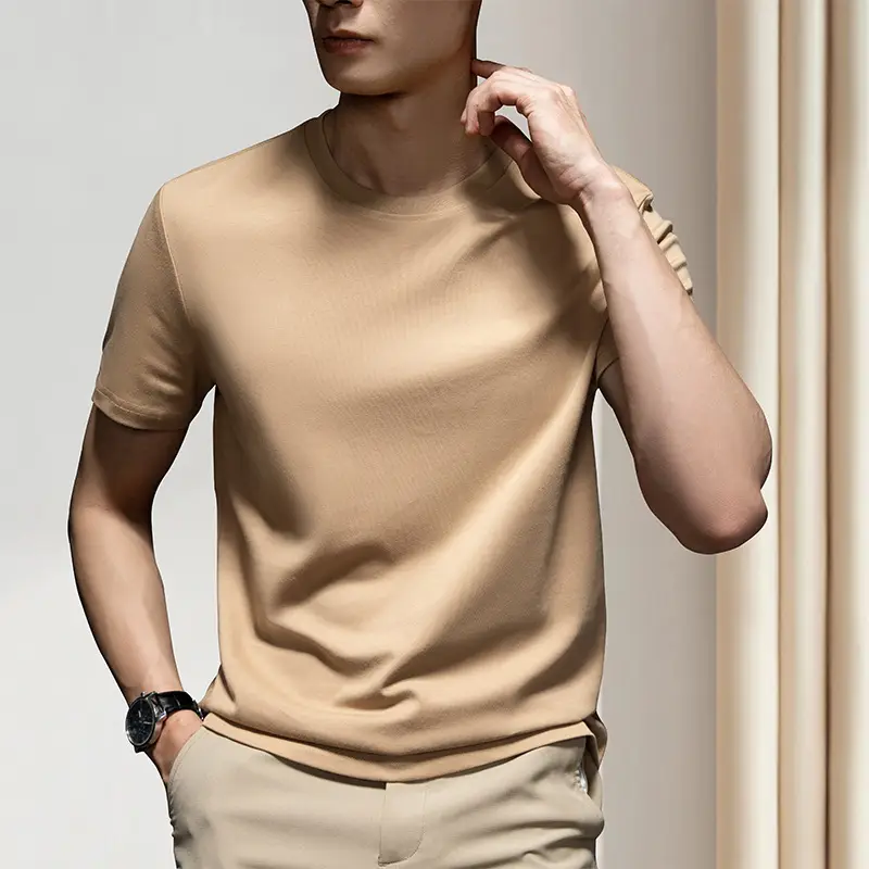 Men Black Cotton Crewneck T-Shirt High Density - Image 4