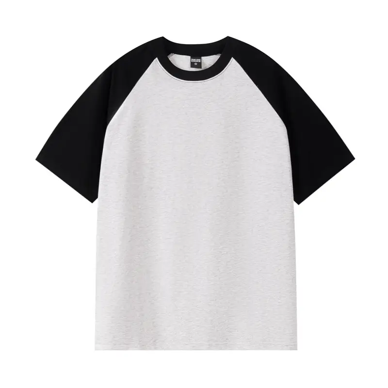 Heavy Cotton Raglan T-Shirt American Retro Round Neck - Image 2