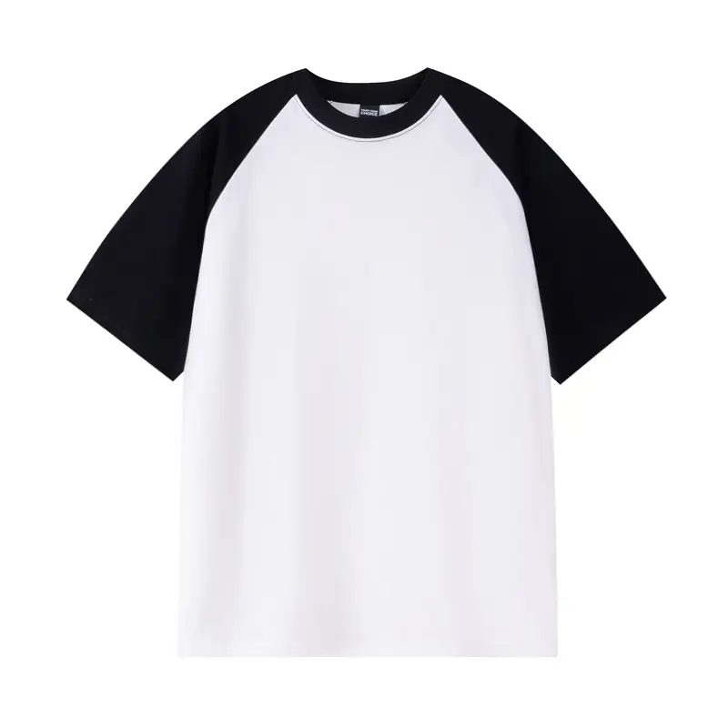 Heavy Cotton Raglan T-Shirt American Retro Round Neck - Image 7