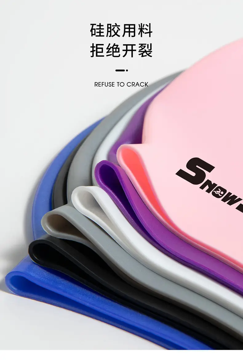 Adult silicone swimming cap men's and women's solid color Jie Jia same color color plus size Swimming cap manufacturer in stock plus LOGO — feature 10