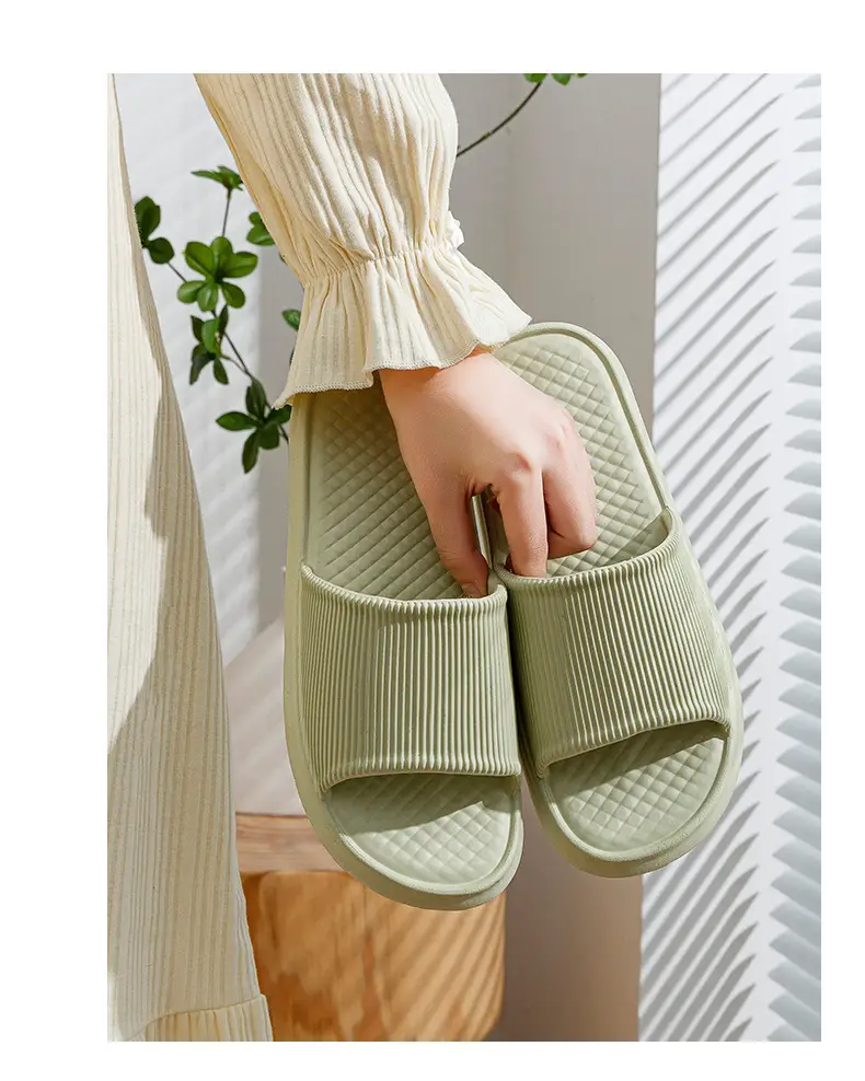 Casual Stripesd Sandals for Women, Summer Home Use, Indoor Bathroom Slippers, Lightweight Non-Slip Couple Slippers for Men — feature 16